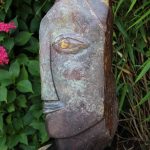 32 Wissender, Serpentin Kobalt, H63cm B30cm (verkauft),
entstanden 2013