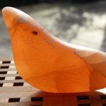 42 Vogel, Selenit, H18cm B23cm,
entstanden 2013
