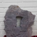 52 Vexierbild Schlüsselloch oder ..., Serpentin Kobalt,H50cm B44cm,
entstanden 2014