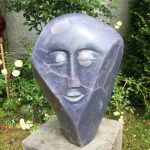 95 Gesicht, Lepidolith, H28cm B20cm,
entstanden 2017