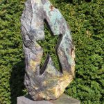 89 Pentagramm, Serpentin Kobalt, H54cm B28cm T8cm,
entstanden 2016