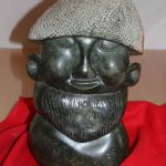 114 Gnom, Serpentin grün, H50cm B30cm, verschenkt
entstanden 2019